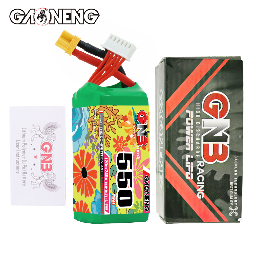 GAONENG GNB 5S 18.5V 550mAh 120C XT30 LiPo Battery Square Type