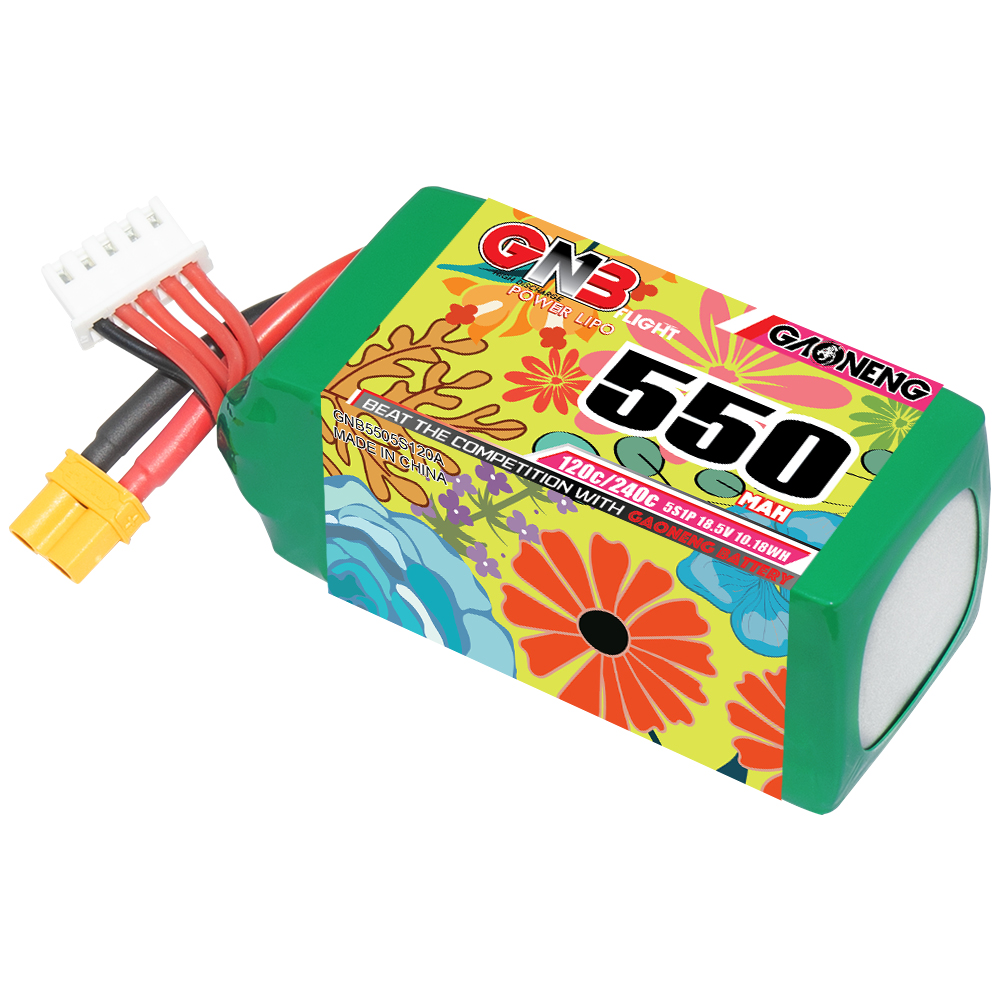 GAONENG GNB 5S 18.5V 550mAh 120C XT30 LiPo Battery Square Type
