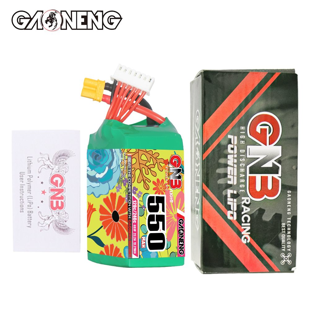 GAONENG GNB 6S 22.2V 550mAh 120C XT30 LiPo Battery