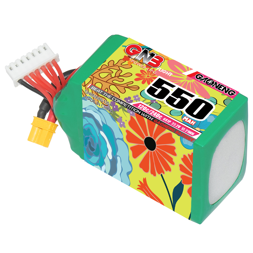 GAONENG GNB 6S 22.2V 550mAh 120C XT30 LiPo Battery