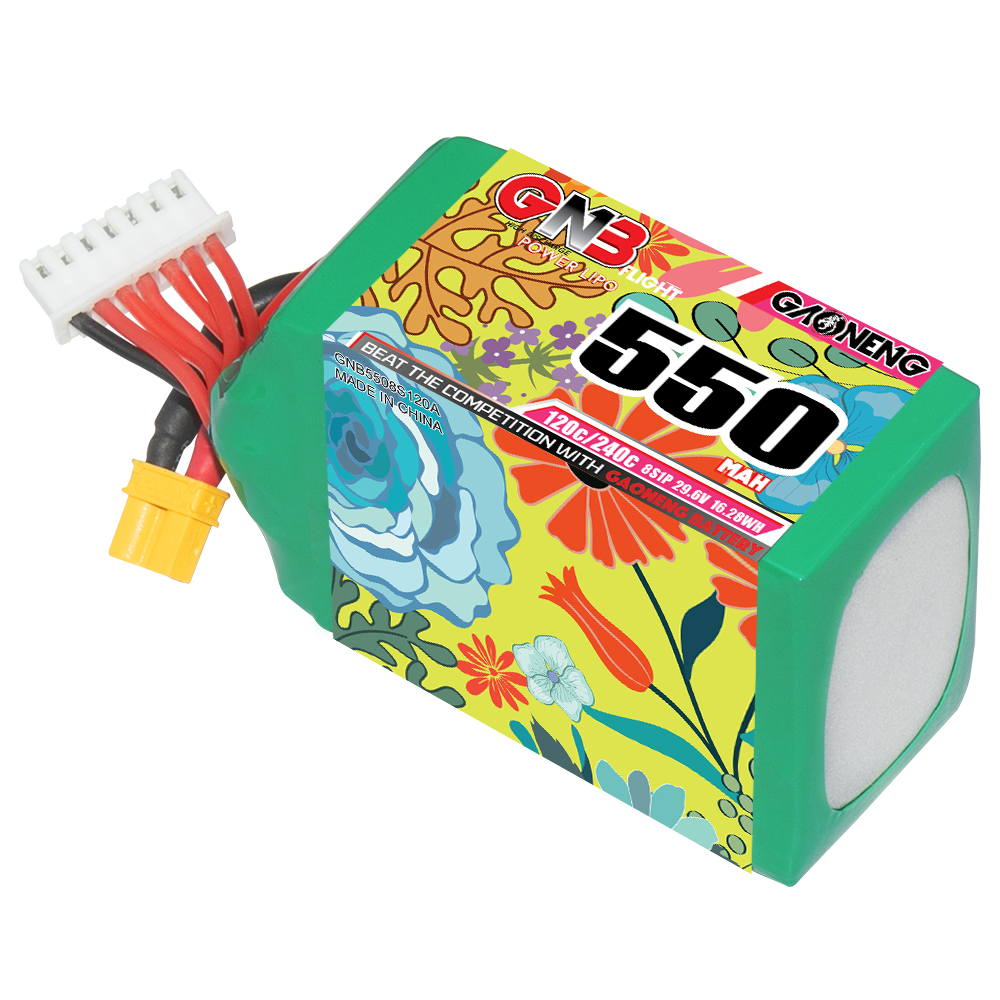 GAONENG GNB LiHV 8S 29.6V 550mAh 120C XT30 LiPo Battery