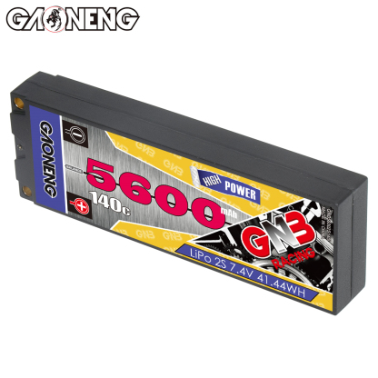 GAONENG GNB 2S 7.4V 5600mAh 140C LCG 5mm Bullet Hard Case LiPo Battery