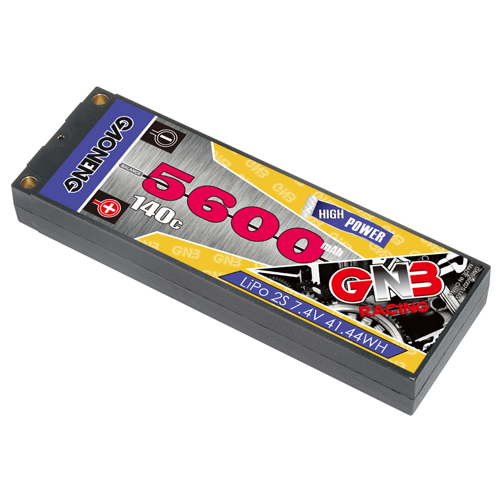 GAONENG GNB 2S 7.4V 5600mAh 140C LCG 5mm Bullet Hard Case LiPo Battery