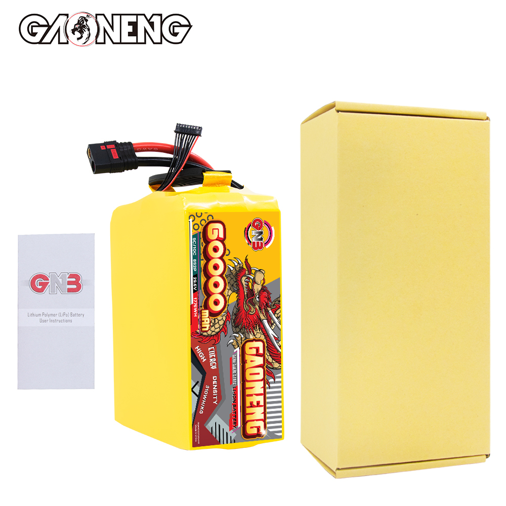 GAONENG GNB 60000mah 8S 29.6V 5C QS8 Semi Solid State Li-ion Battery 310WH/kg