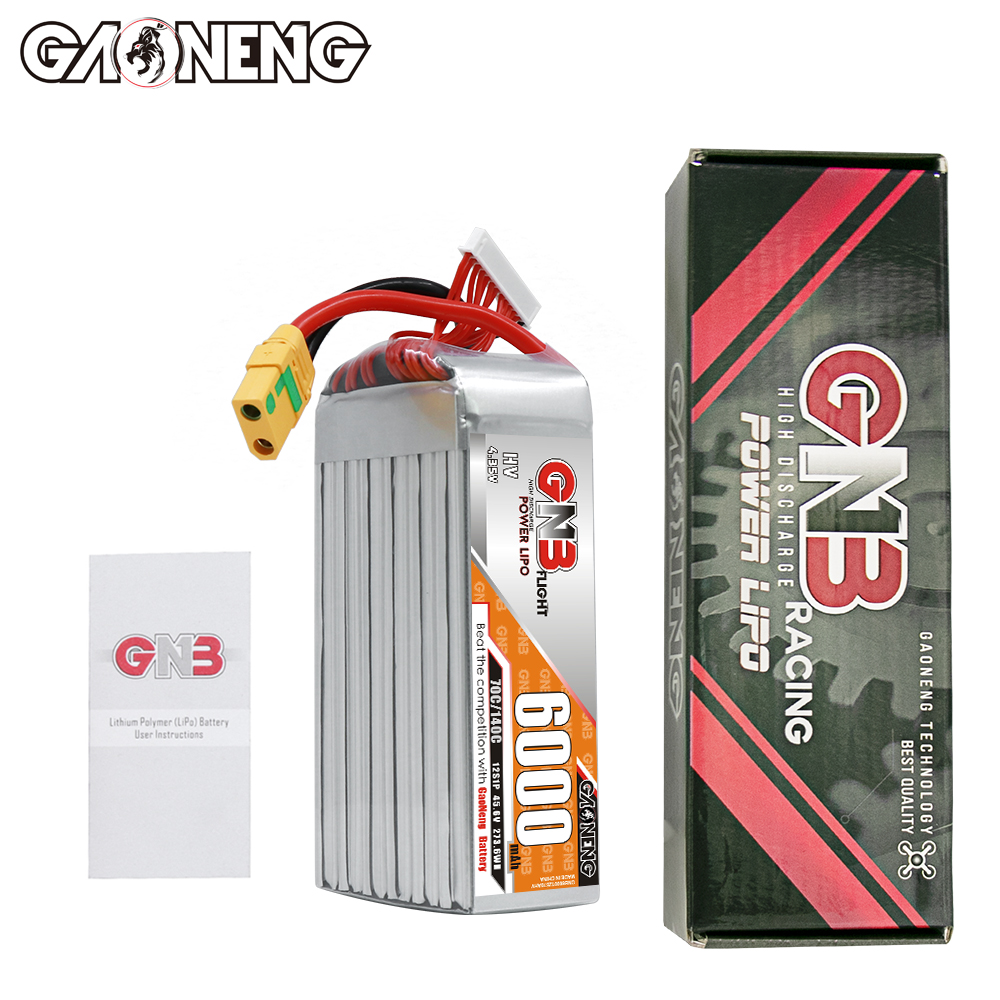 GAONENG GNB 12S1P 45.6V HV 6000mAh 70C LiPo Battery XT90S
