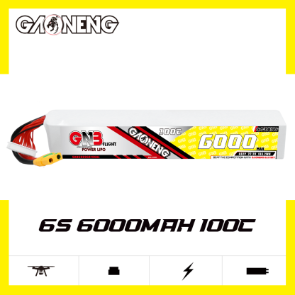 GAONENG GNB 6S 6S2P 22.2V 6000mAh 100C LiPo Battery XT90S