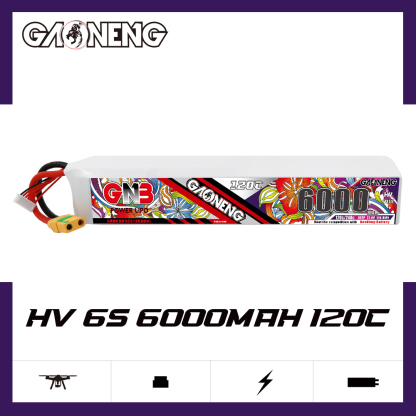 GAONENG GNB 6S 6S2P 30.4V HV 6000mAh 120C LiPo Battery XT90S
