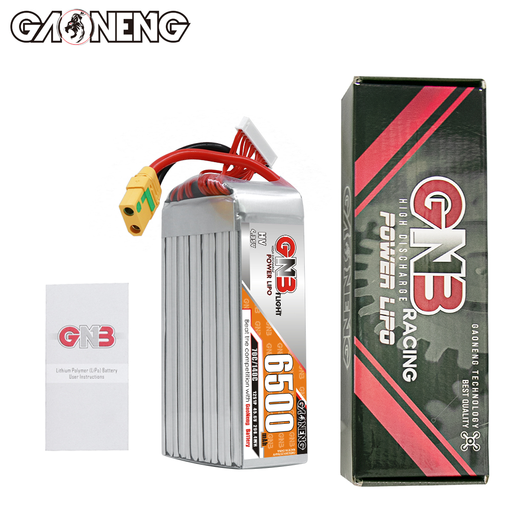 GAONENG GNB 12S1P 45.6V HV 6500mAh 70C LiPo Battery XT90S