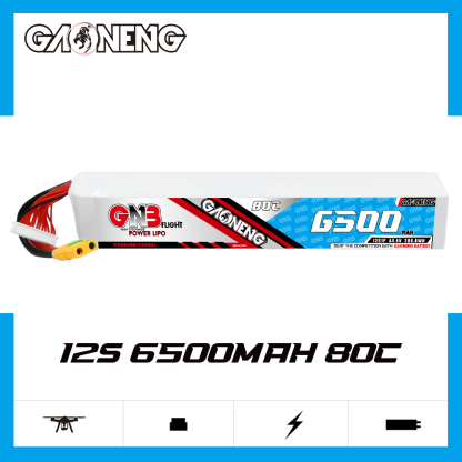 GAONENG GNB 12S 44.4V 6500mAh 80C LiPo Battery XT90S