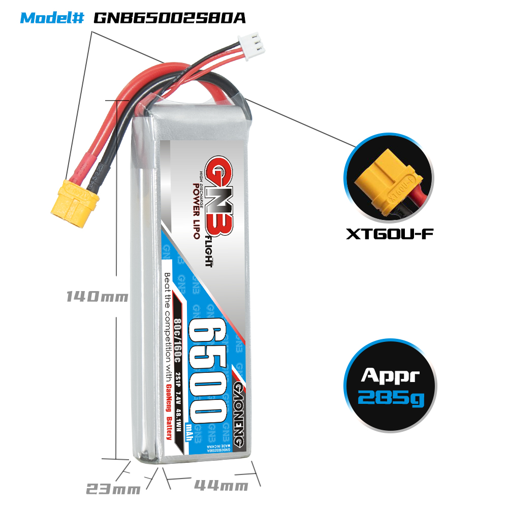 GAONENG GNB 6500mAh  80C LiPo Battery XT60