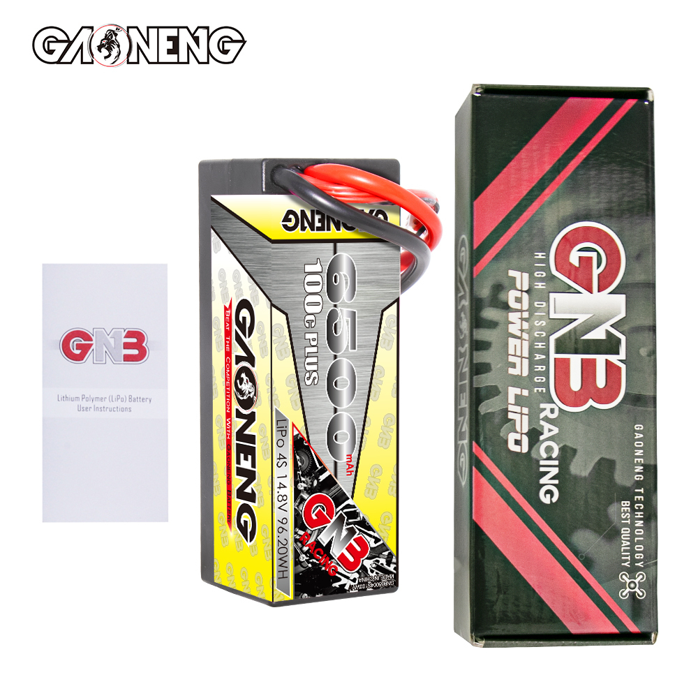 GAONENG GNB 4S 14.8V 6500mAh 100C Cabled Hard Case LiPo Battery XT90