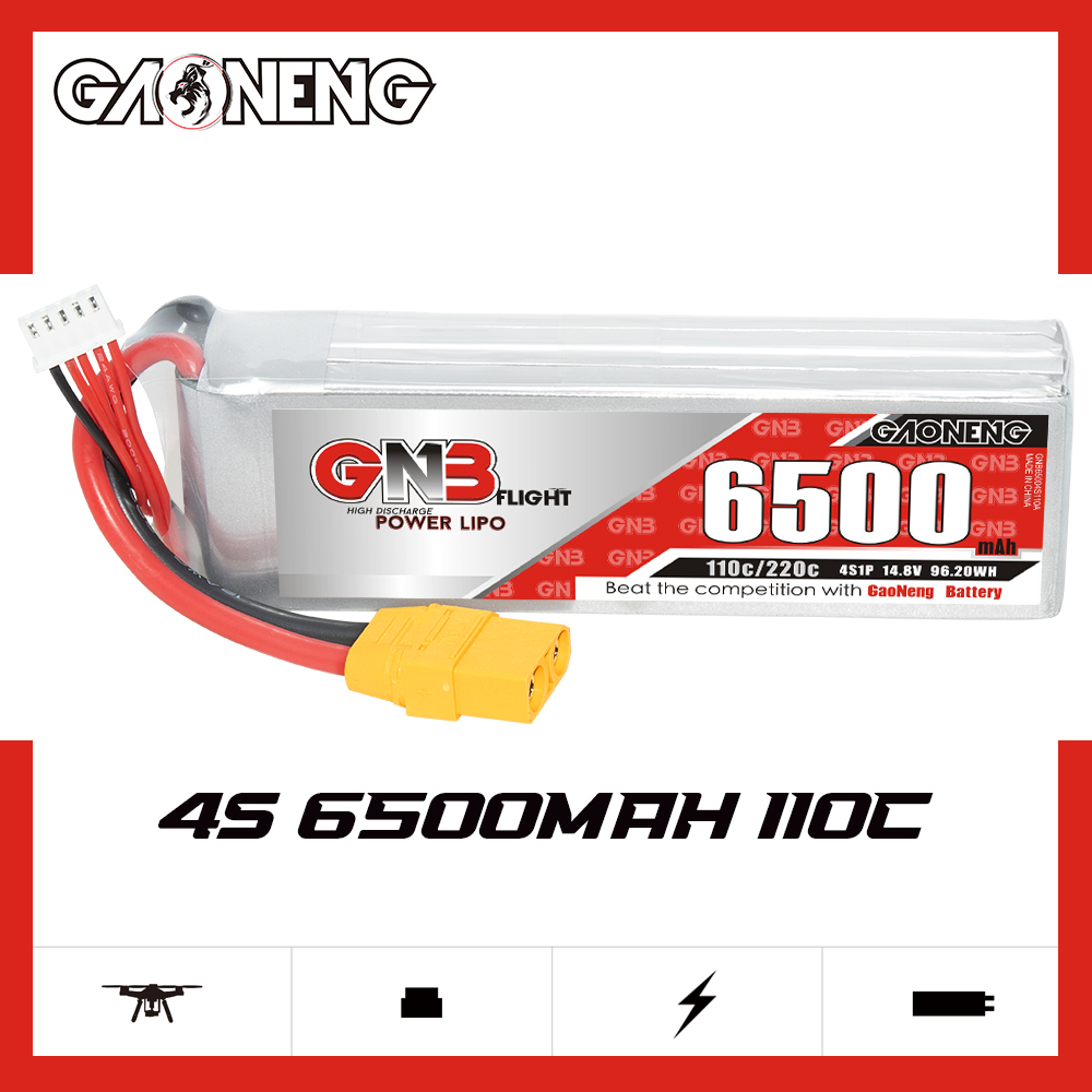 GAONENG GNB 4S 14.8V 6500mAh 110C XT90 LiPo Battery