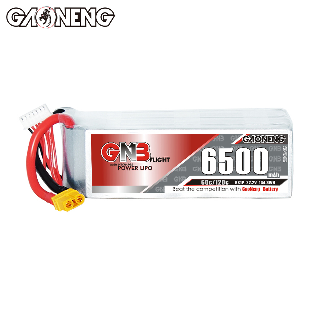GAONENG GNB 6S 22.2V 6500mAh 50C XT60 LiPo Battery RC Boat Car Drone