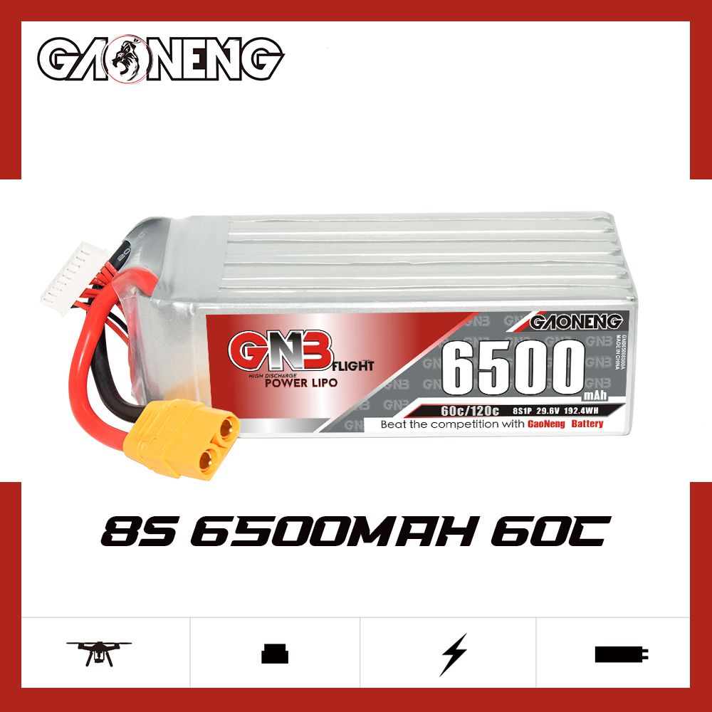 GAONENG GNB 8S 29.6V 6500mAh 60C LiPo Battery XT90