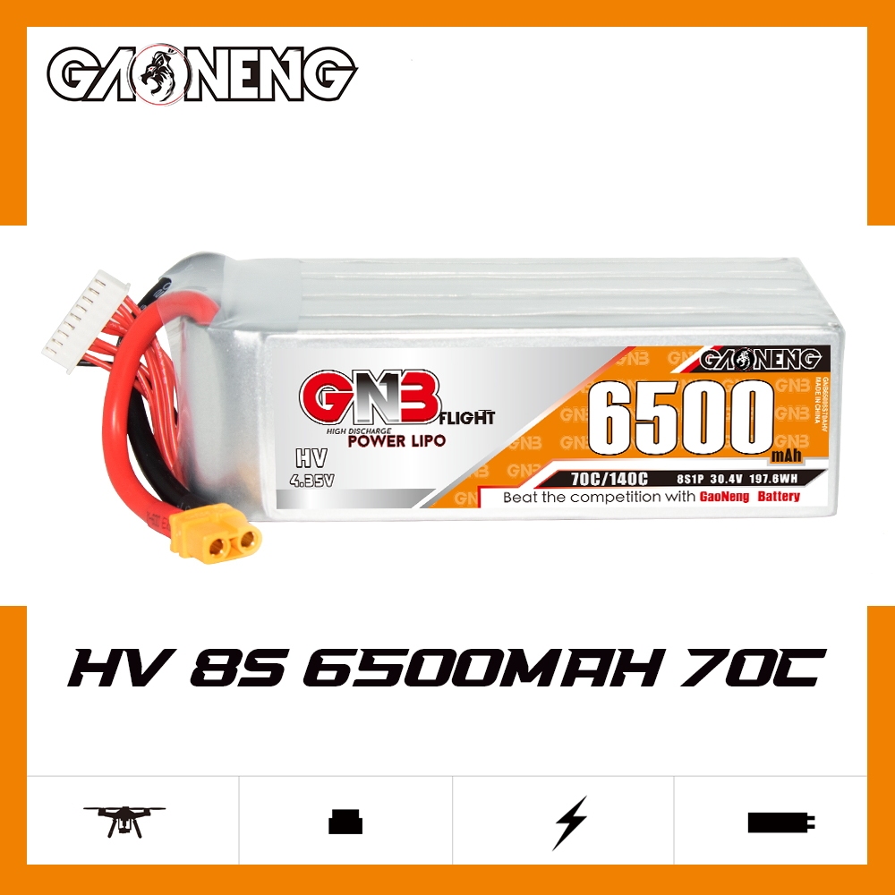 GAONENG GNB HV 8S 30.4V 6500mAh 70C LiPo Battery XT60