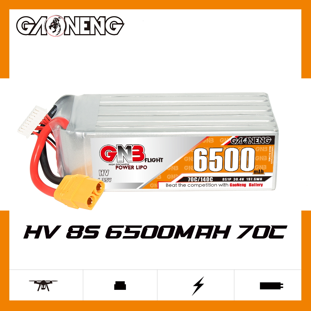 GAONENG GNB HV 8S 30.4V 6500mAh 70C LiPo Battery XT90