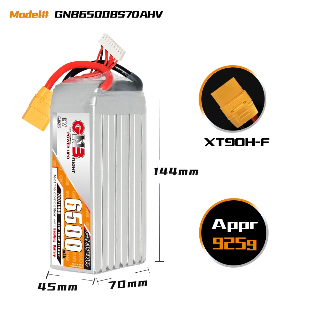 GAONENG GNB HV 8S 30.4V 6500mAh 70C LiPo Battery XT90