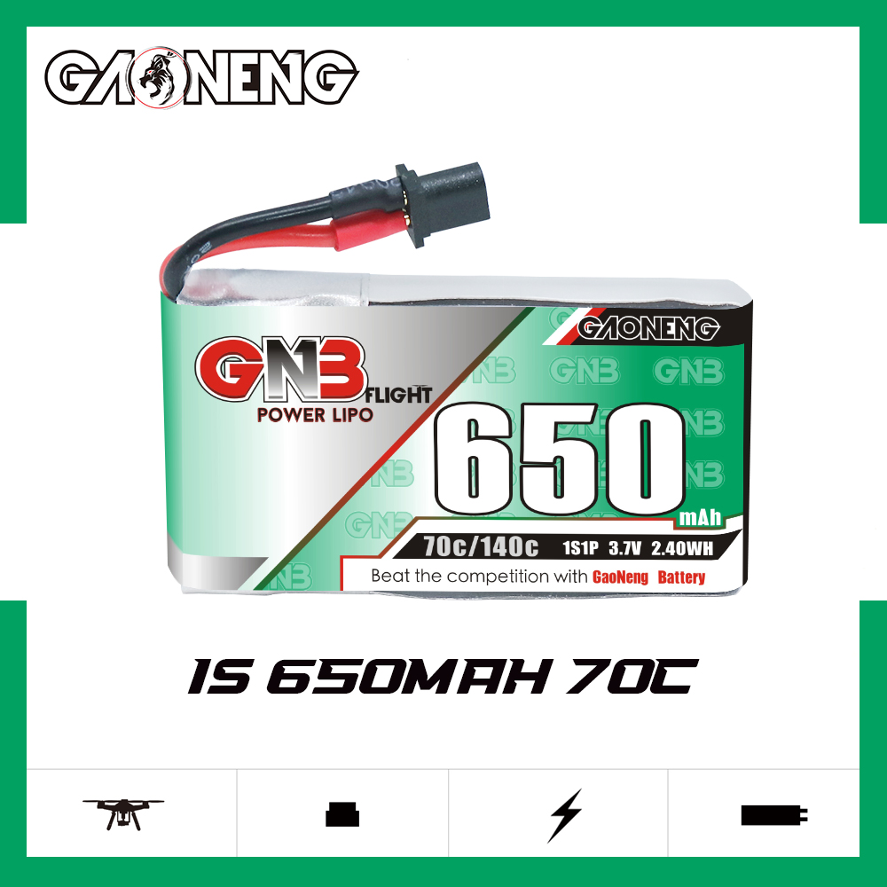 [Copy]GAONENG GNB 1S 3.7V 650mAh 70C A30 LiPo Battery