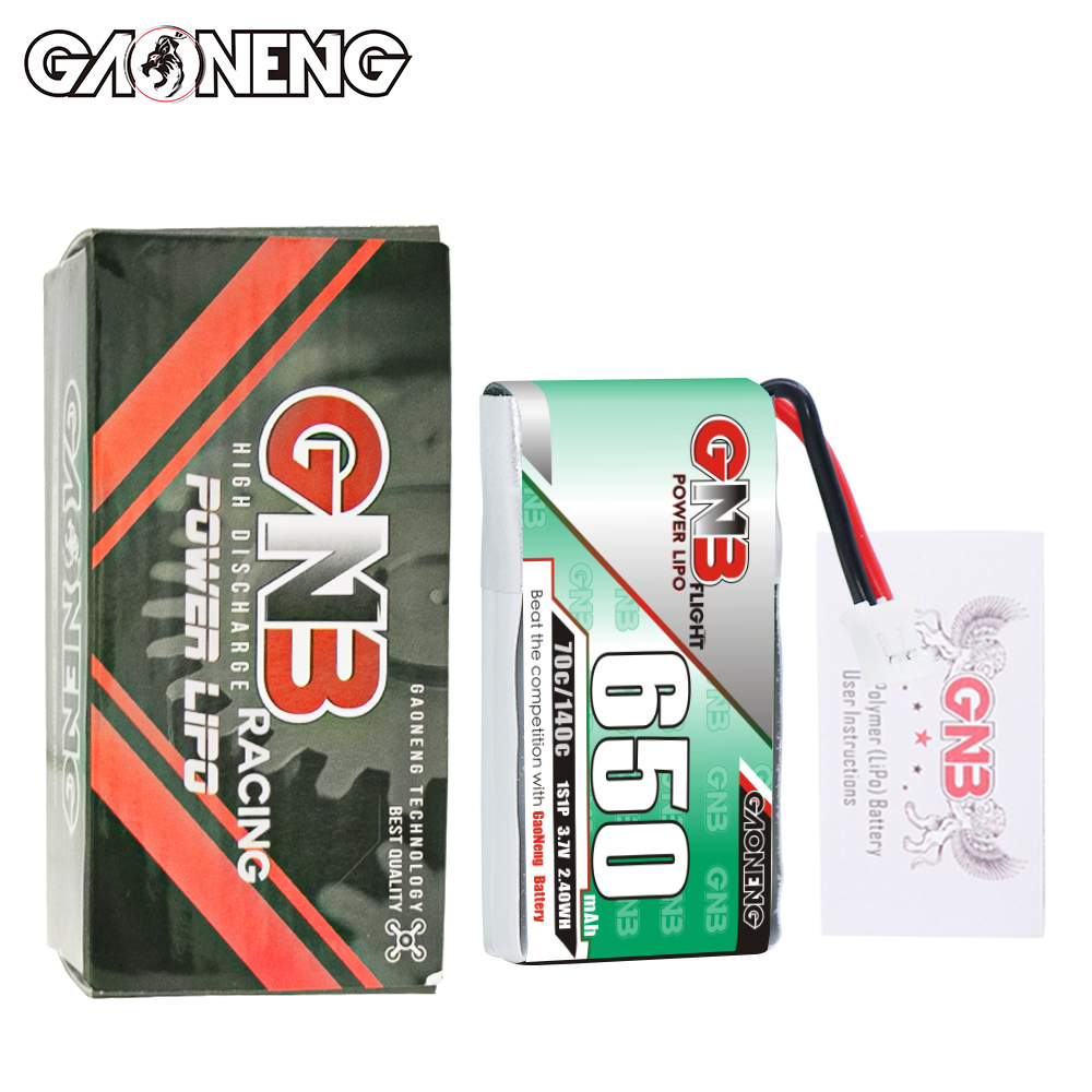 GAONENG GNB 1S 3.7V 650mAh 70C PH2.0 LiPo Battery