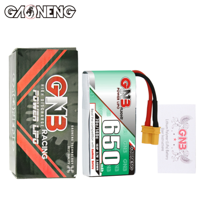 GAONENG GNB 1S 3.7V 650mAh 70C XT30 LiPo Battery