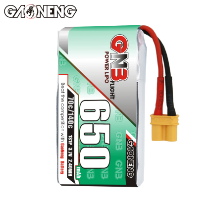 GAONENG GNB 1S 3.7V 650mAh 70C XT30 LiPo Battery