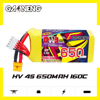GAONENG GNB LiHV 4S 15.2V 650mAh 160C XT30 HV LiPo Battery