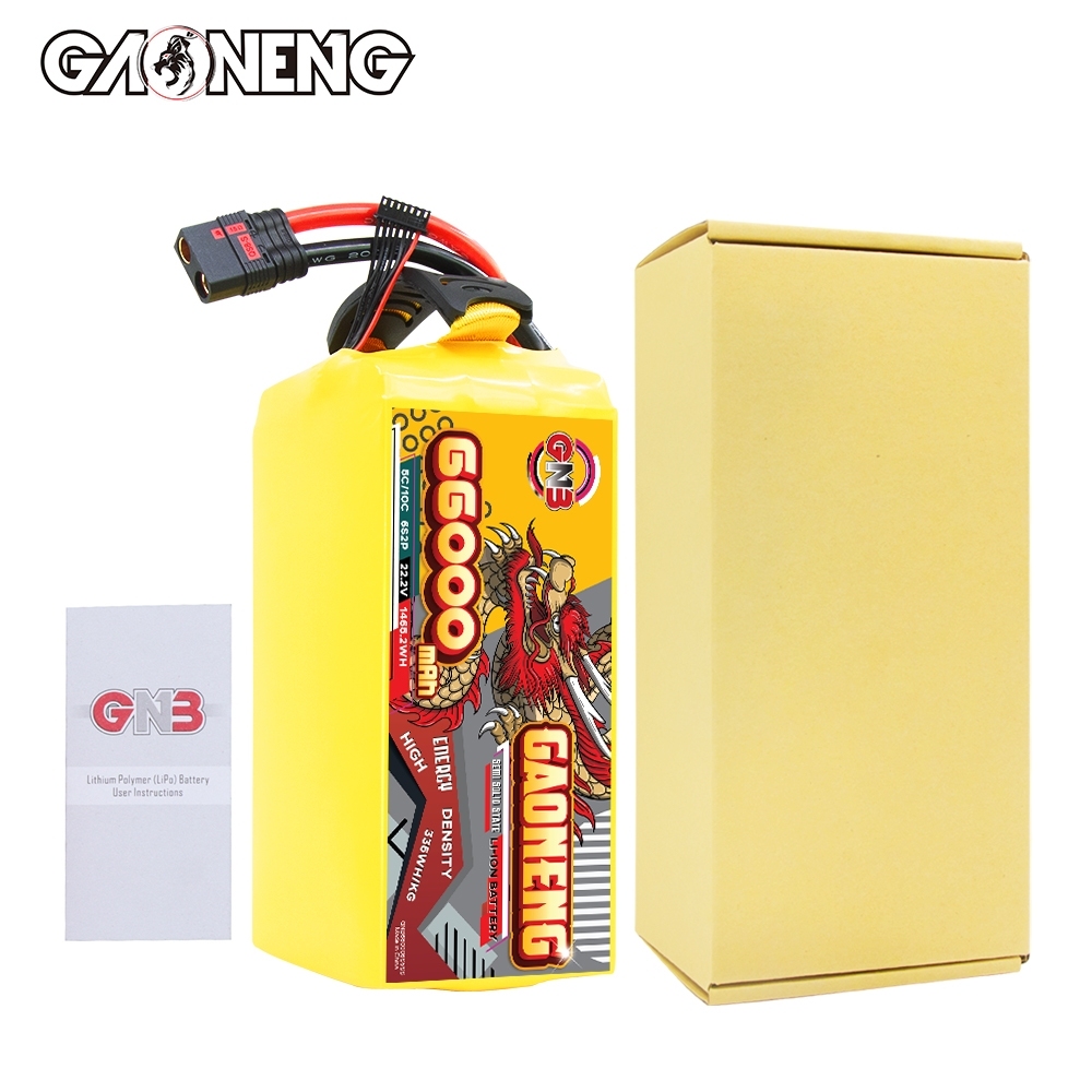 GAONENG GNB 66000mah 6S 22.2V 5C QS8 Semi Solid State Li-ion Battery 335WH/kg