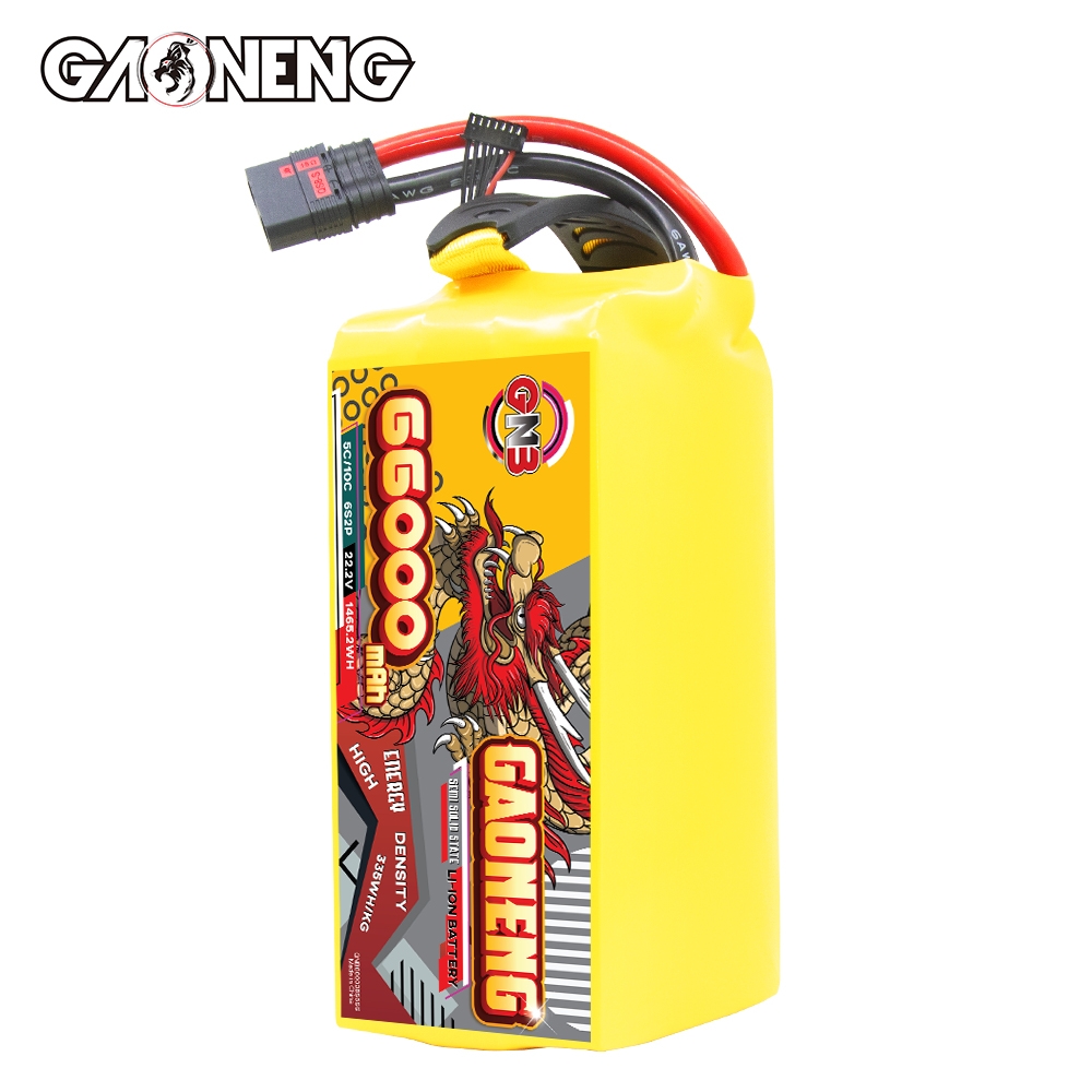 GAONENG GNB 66000mah 6S 22.2V 5C QS8 Semi Solid State Li-ion Battery 335WH/kg