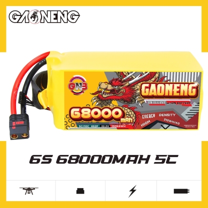 GAONENG GNB 68000mah 6S 22.2V 5C QS8 Semi Solid State Li-ion Battery 310WH/kg 