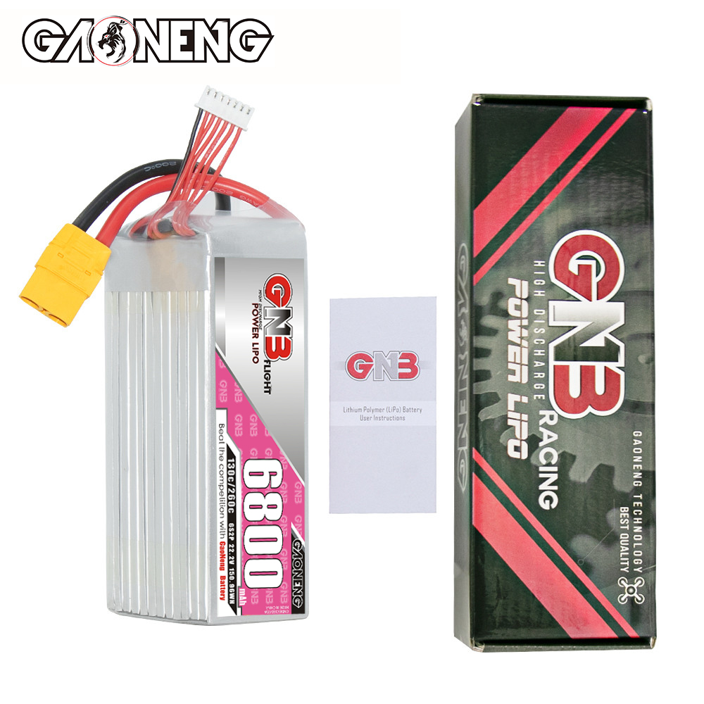 GAONENG GNB 6S 6S2P 22.2V 6800mAh 130C LiPo Battery XT90
