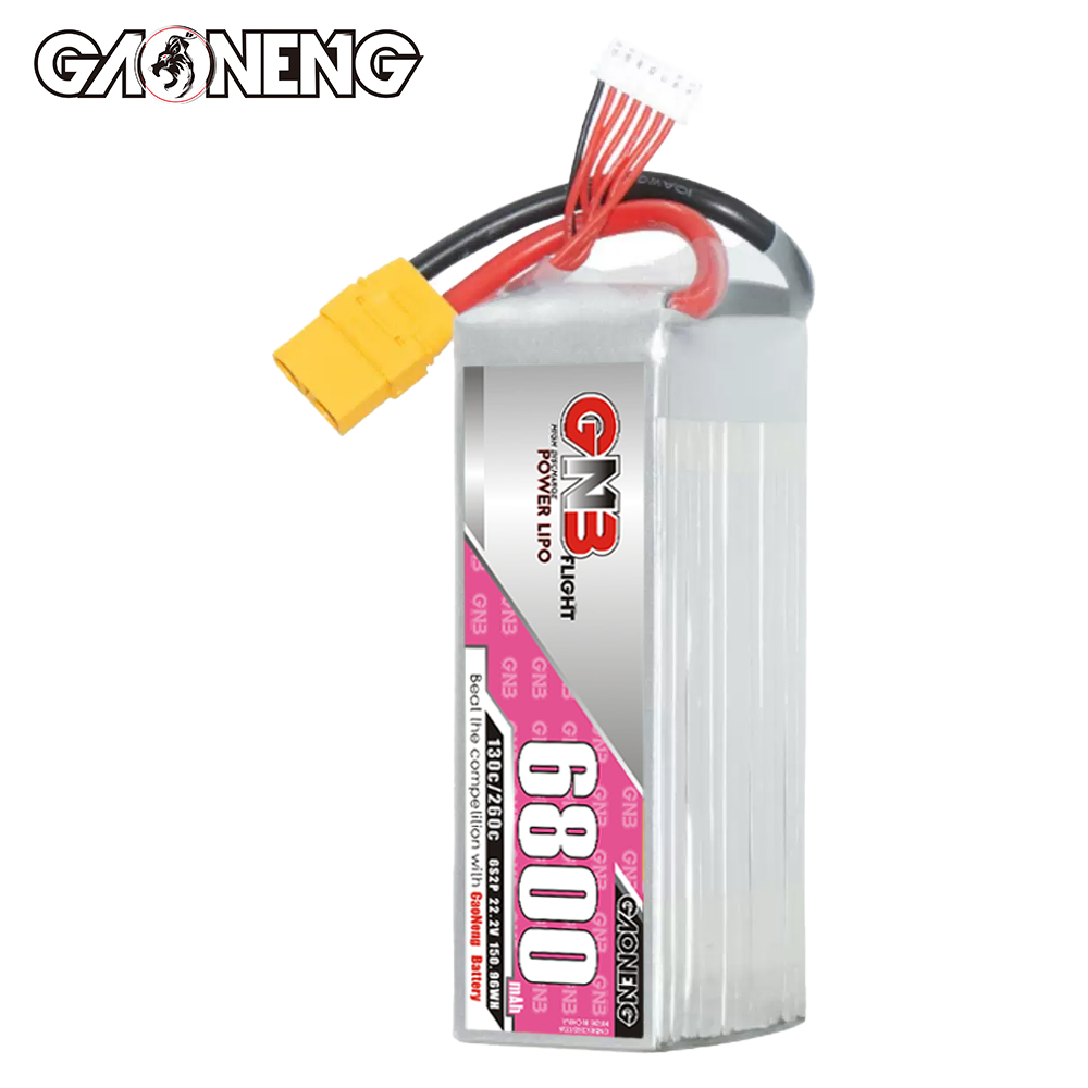 GAONENG GNB 6S 6S2P 22.2V 6800mAh 130C LiPo Battery XT90