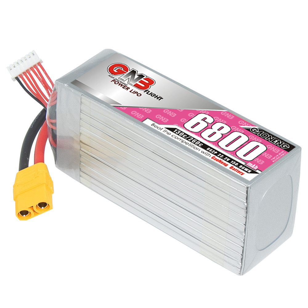 GAONENG GNB 6S 6S2P 22.2V 6800mAh 130C LiPo Battery XT90