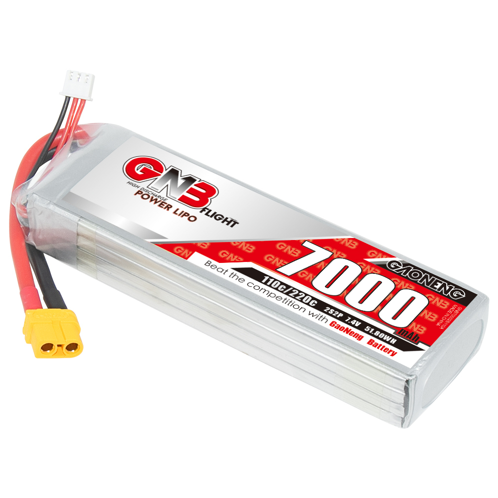GAONENG GNB 2S 7.4V 6000mAh 100C XT60 LiPo Battery RC Boat Car Drone