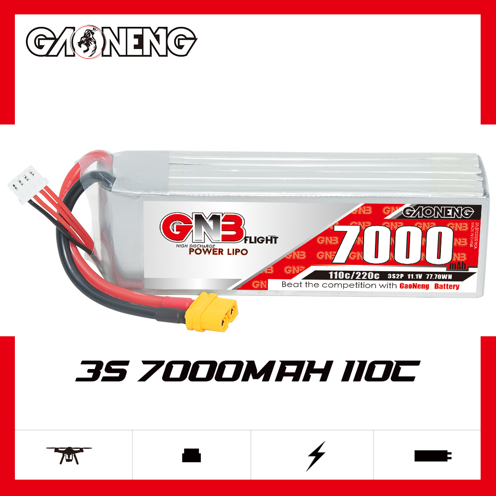 GAONENG GNB 3S 11.1V 7000mAh 110C LiPo Battery XT60