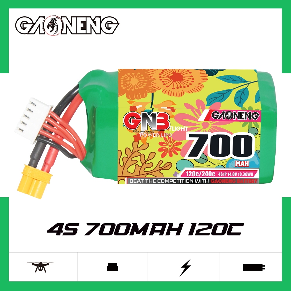 GAONENG GNB 4S 14.8V 700mAh 120C XT30 LiPo Battery
