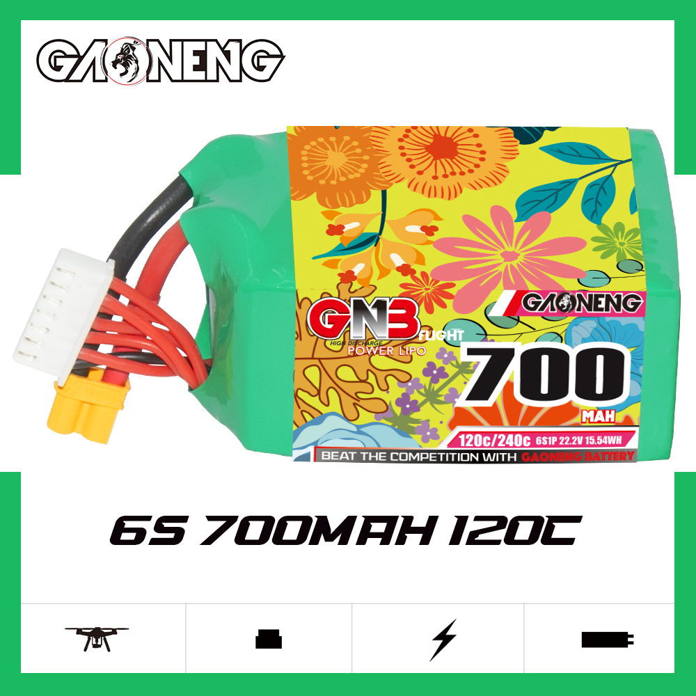 GAONENG GNB 6S 22.2V 700mAh 120C XT30 LiPo Battery