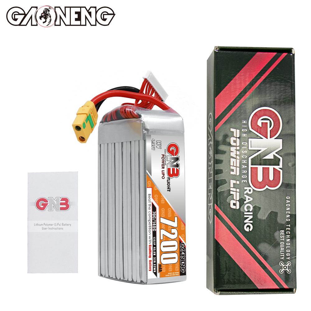 GAONENG GNB 12S1P 45.6V HV 7200mAh 70C LiPo Battery XT90S