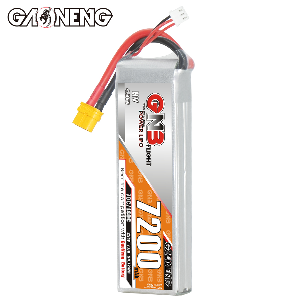 GAONENG GNB HV 2S 7.6V 7200mAh 70C LiPo Battery XT60