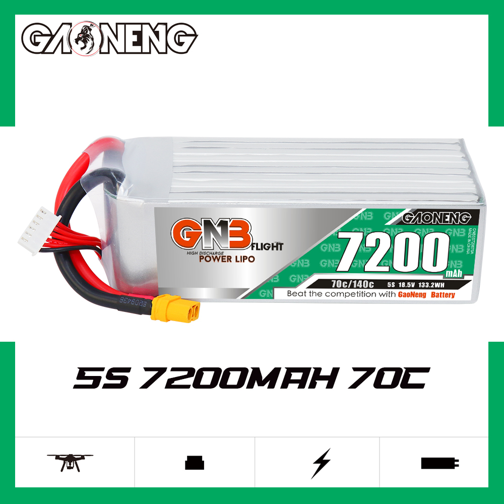 GAONENG GNB 5S 18.5V 7200mAh 70C LiPo Battery XT60