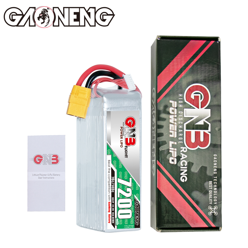 GAONENG GNB 6S 22.2V 7200mAh 70C LiPo Battery XT90
