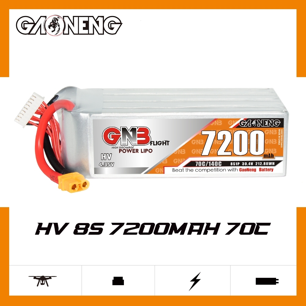 GAONENG GNB HV 8S 30.4V 7200mAh 70C LiPo Battery XT60