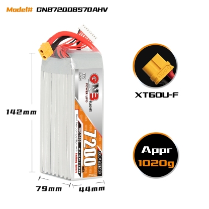 GAONENG GNB HV 8S 30.4V 7200mAh 70C LiPo Battery XT60