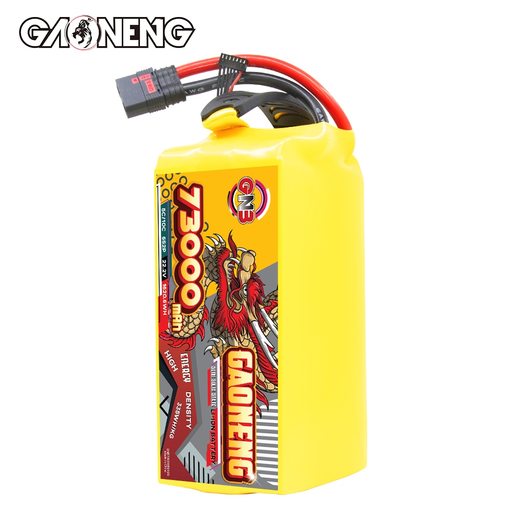 GAONENG GNB 73000mah 6S 22.2V 5C QS8 Semi Solid State Li-ion Battery 335WH/kg 