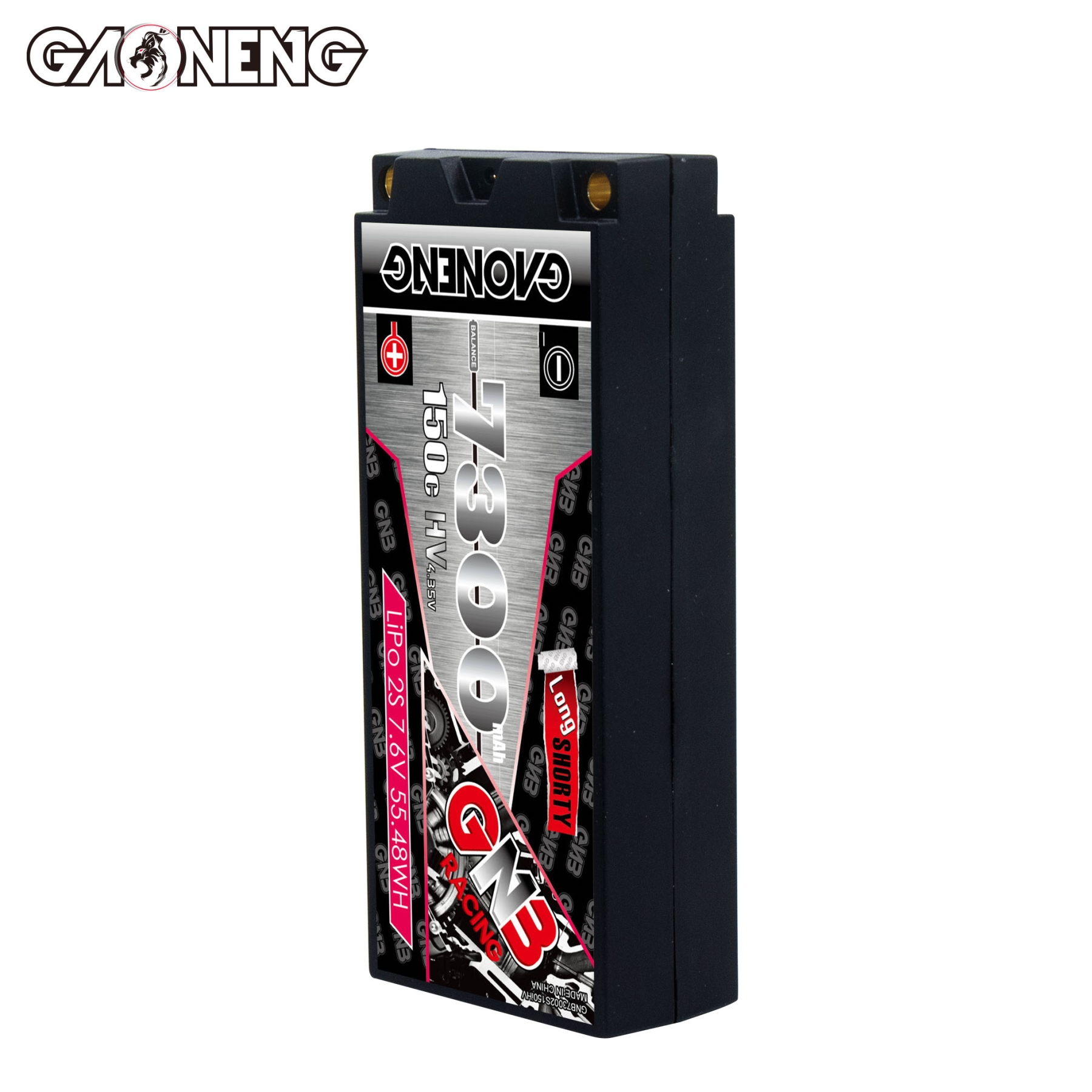 GAONENG GNB LiHV 2S 7.6V 7300mAh 150C LCG Hard Case LiPo Battery