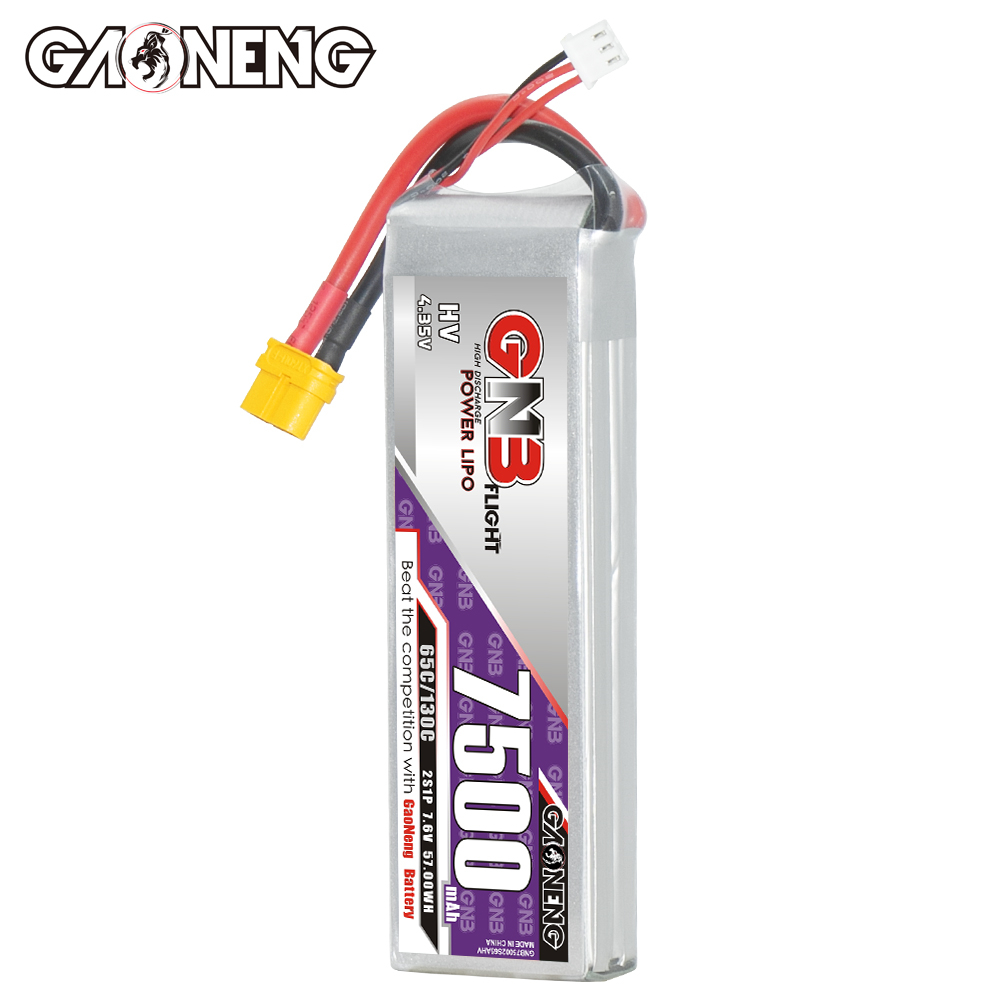 GAONENG GNB HV 2S 7.6V 7500mAh 65C LiPo Battery XT60