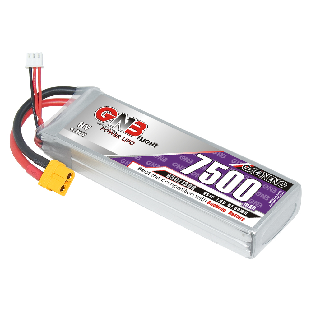 GAONENG GNB LiHV 2S 7.6V 7000mAh 70C XT60 LiPo Battery RC Car Boat