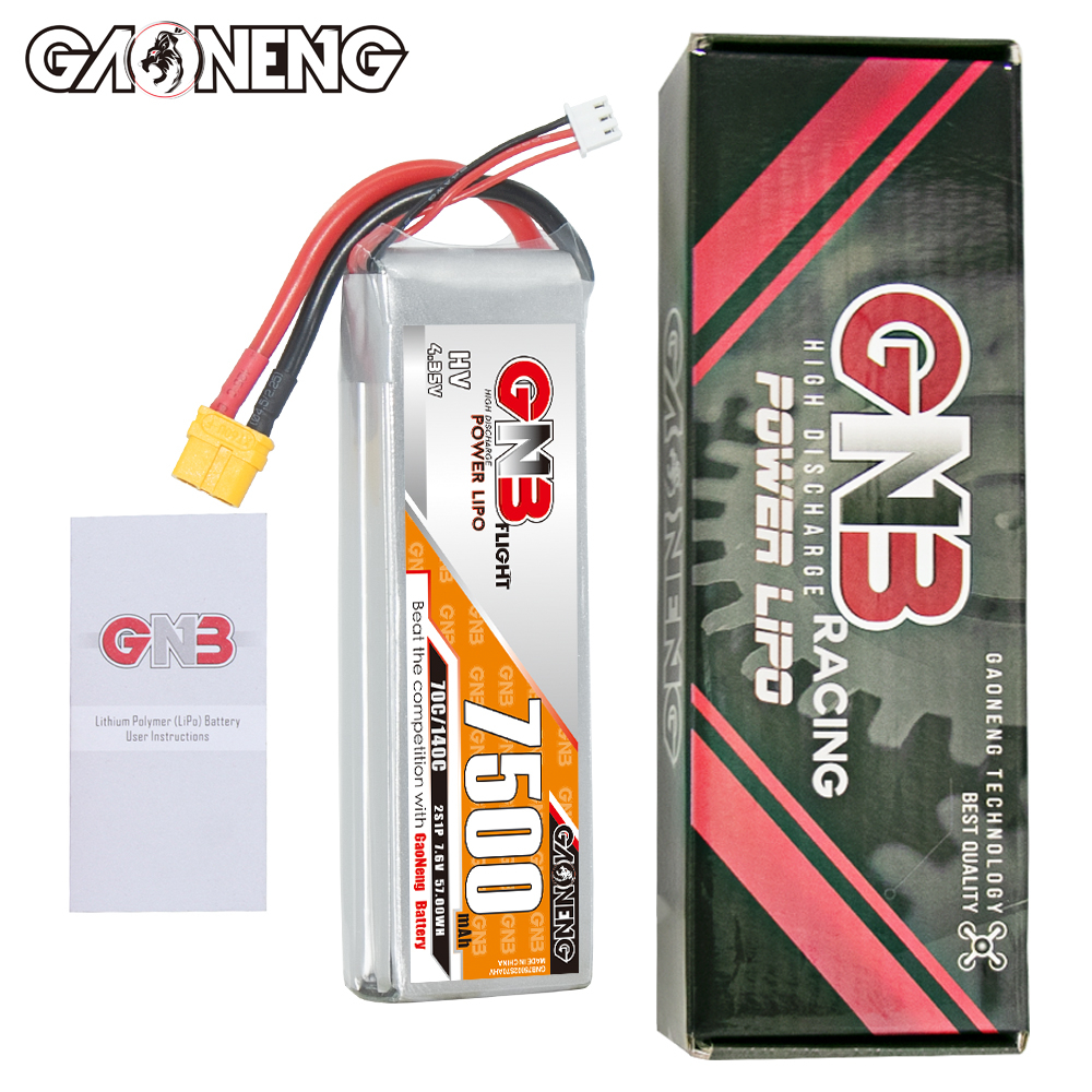 GAONENG GNB HV 2S 7.6V 7500mAh 70C LiPo Battery XT60