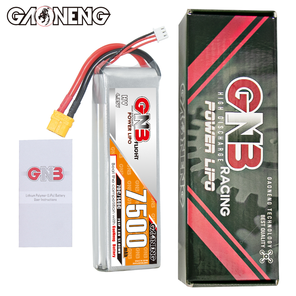 GAONENG GNB HV 2S 7.6V 7500mAh 70C LiPo Battery XT60