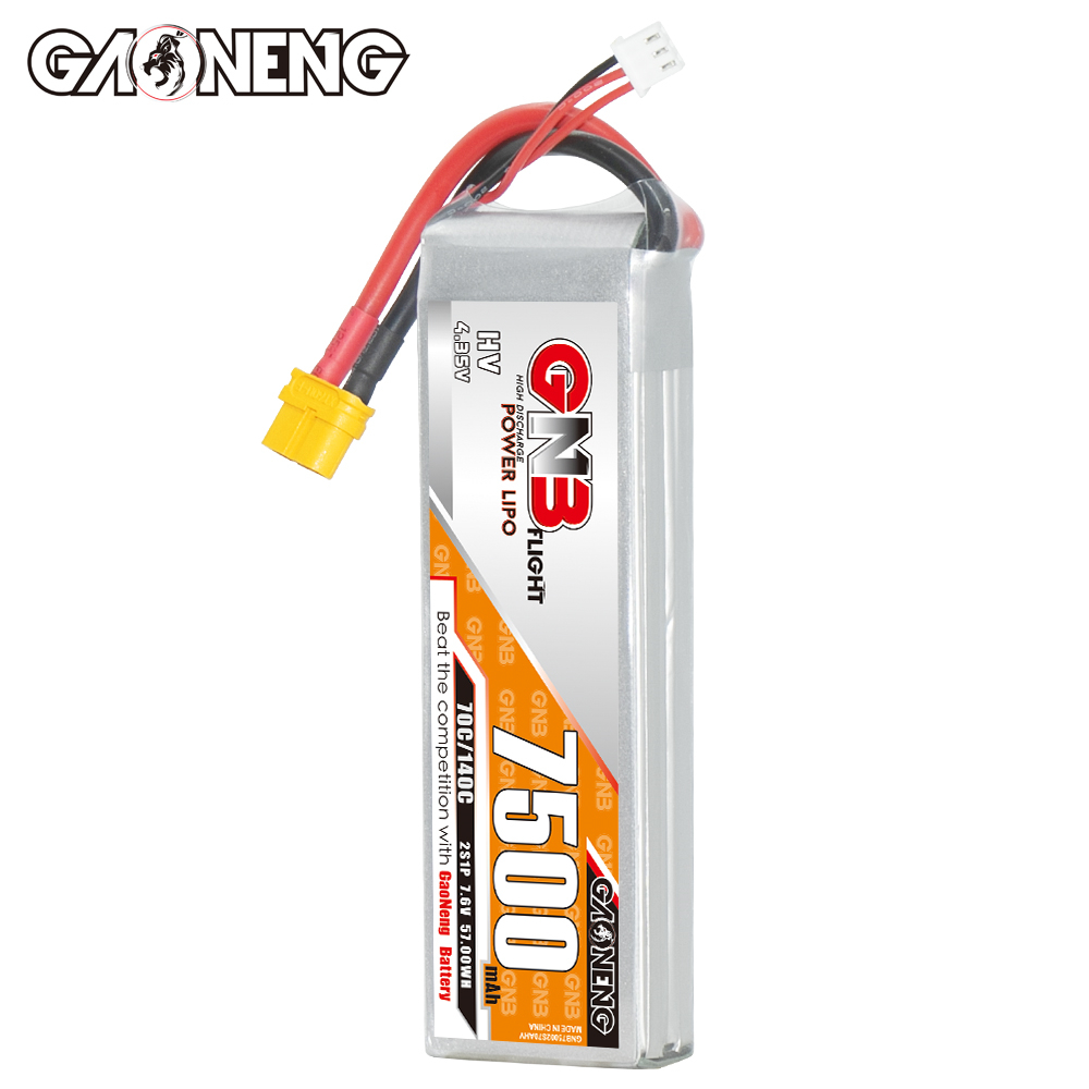 GAONENG GNB HV 2S 7.6V 7500mAh 70C LiPo Battery XT60