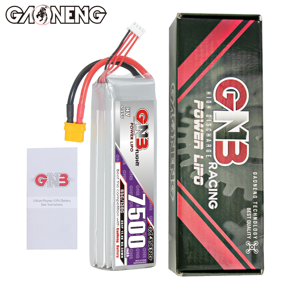 GAONENG GNB HV 3S 11.4V 7500mah 65C LiPo Battery XT60